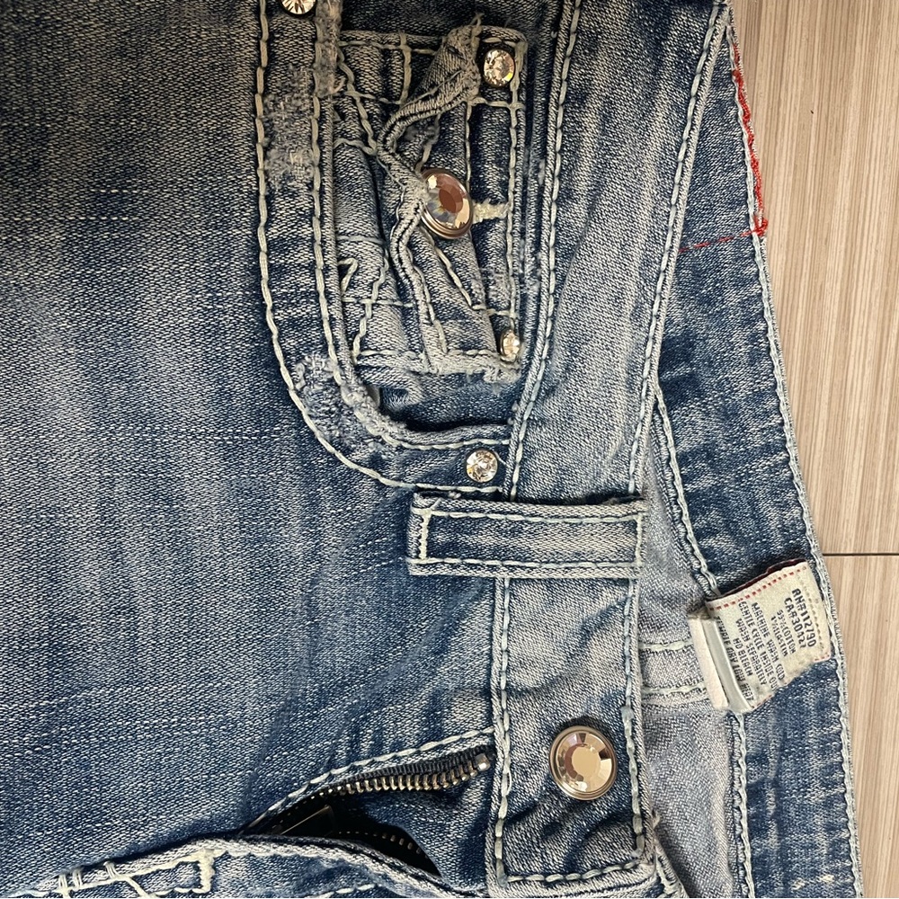 True Religion Light Blue Flare Jeans - Picture 4 of 5